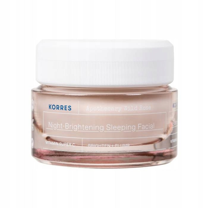 KORRES – Apothecary Wild Rose, Rozjaśniający krem - maska na noc