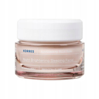KORRES – Apothecary Wild Rose, Rozjaśniający krem - maska na noc