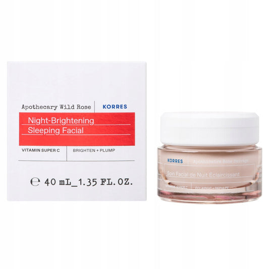 KORRES – Apothecary Wild Rose, Rozjaśniający krem - maska na noc